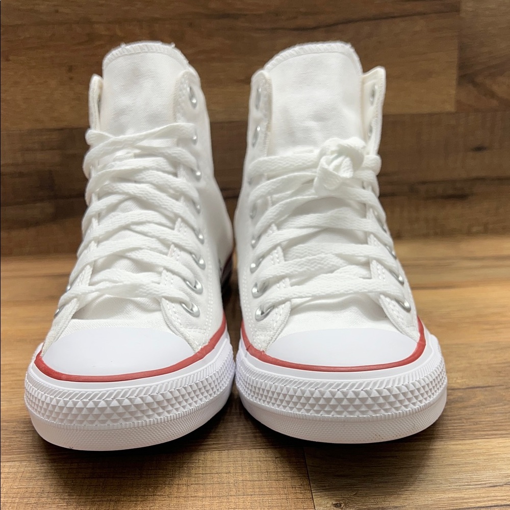 Converse All Star White Canvas High-Tops - Picture 4 of 9